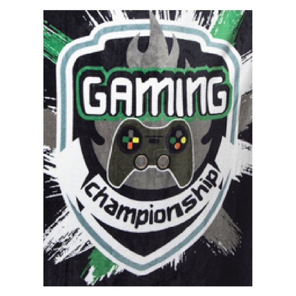 SOLD - Video Gaming Lap Blanket Lightweight Plush Modern Gamer Throw 50in x 60in - Picture 2 of 3